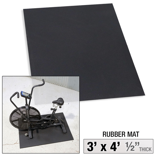 4' x 3' Rubber Mat, 1/2" Thick