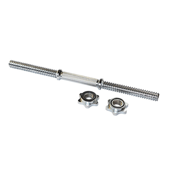 19 Inch Threaded Dumbbell Handle with Collars