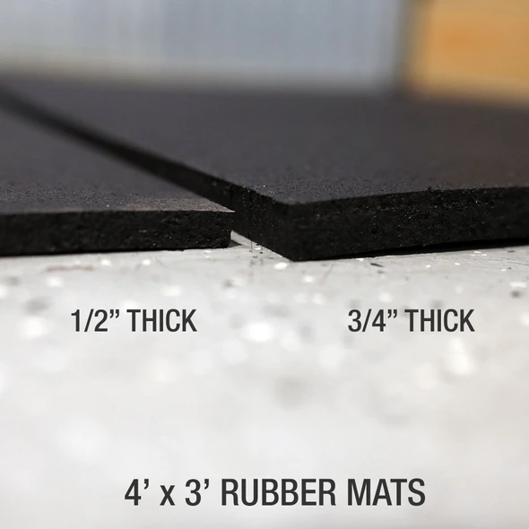 4' x 3' Rubber Mat, 1/2" Thick