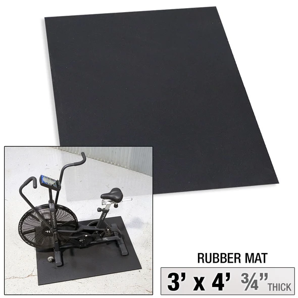 4' x 3' Rubber Mat, 3/4" Thick